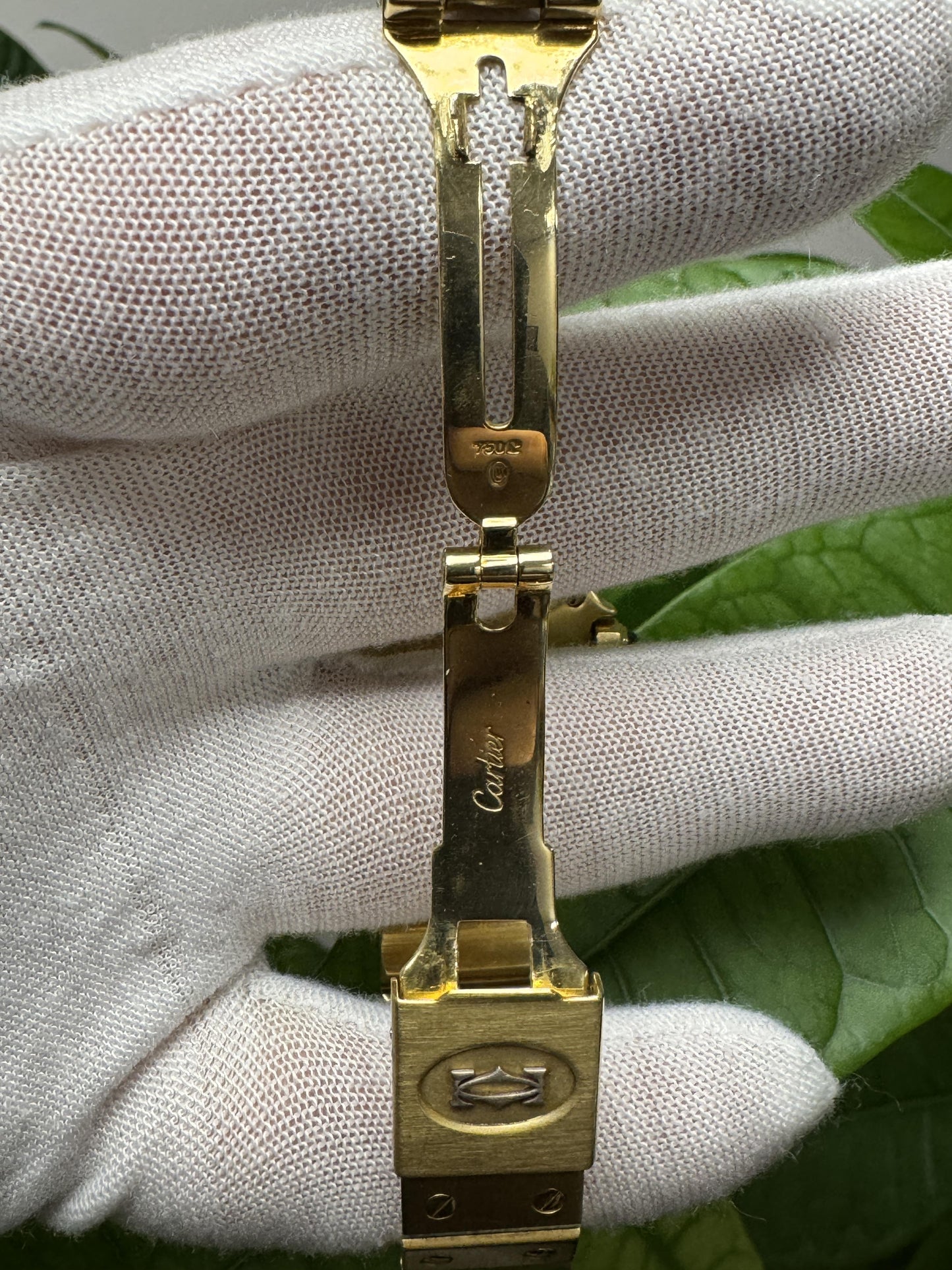 Cartier Santos 18k Yellow Gold Men's Vintage Watch