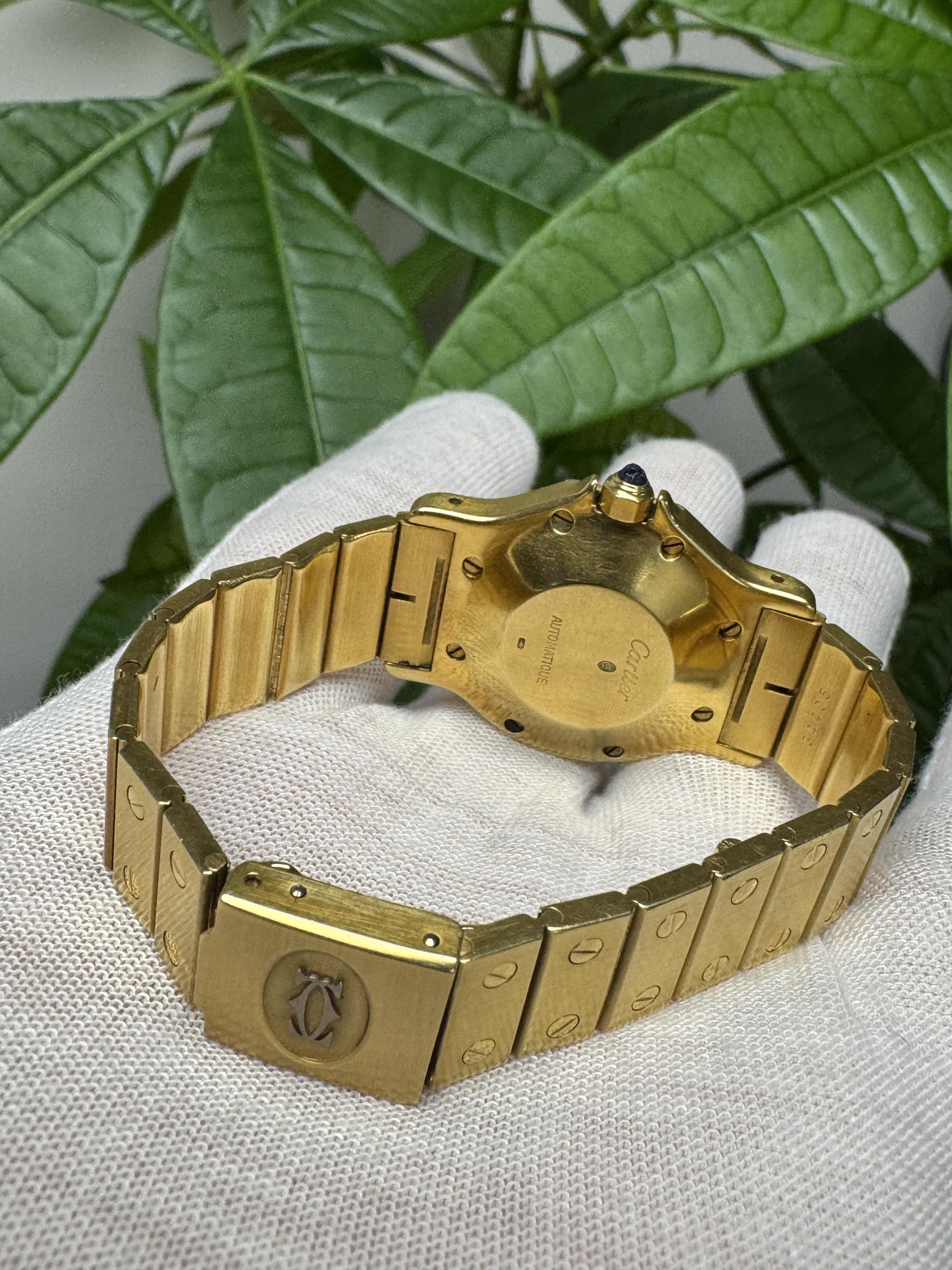 Cartier Santos 18k Yellow Gold Men's Vintage Watch