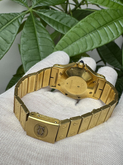 Cartier Santos 18k Yellow Gold Men's Vintage Watch