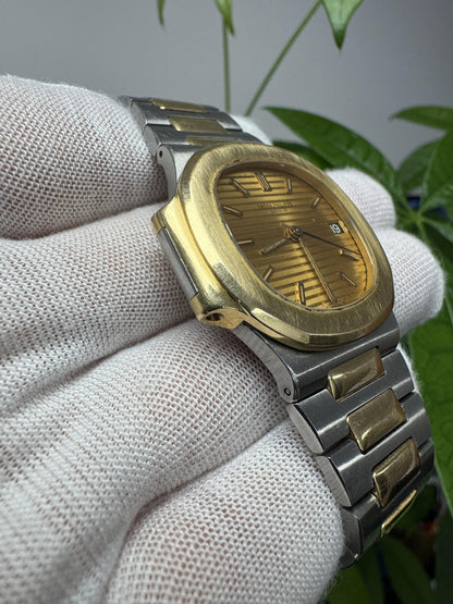 Patek Philippe Nautilus 3800/1JA Stainless Steel Yellow Gold Champagne Dial