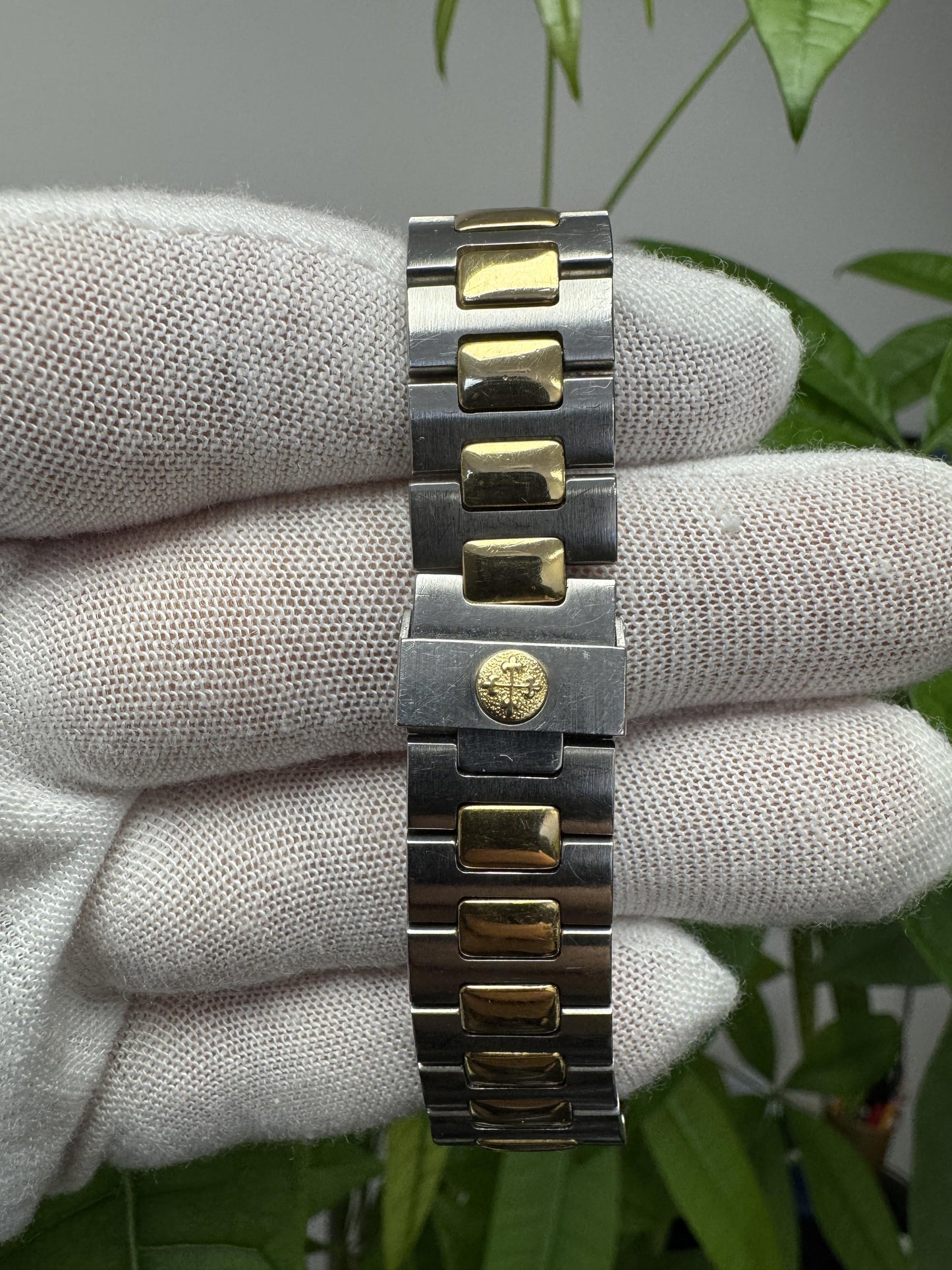 Patek Philippe Nautilus 3800/1JA Stainless Steel Yellow Gold Champagne Dial