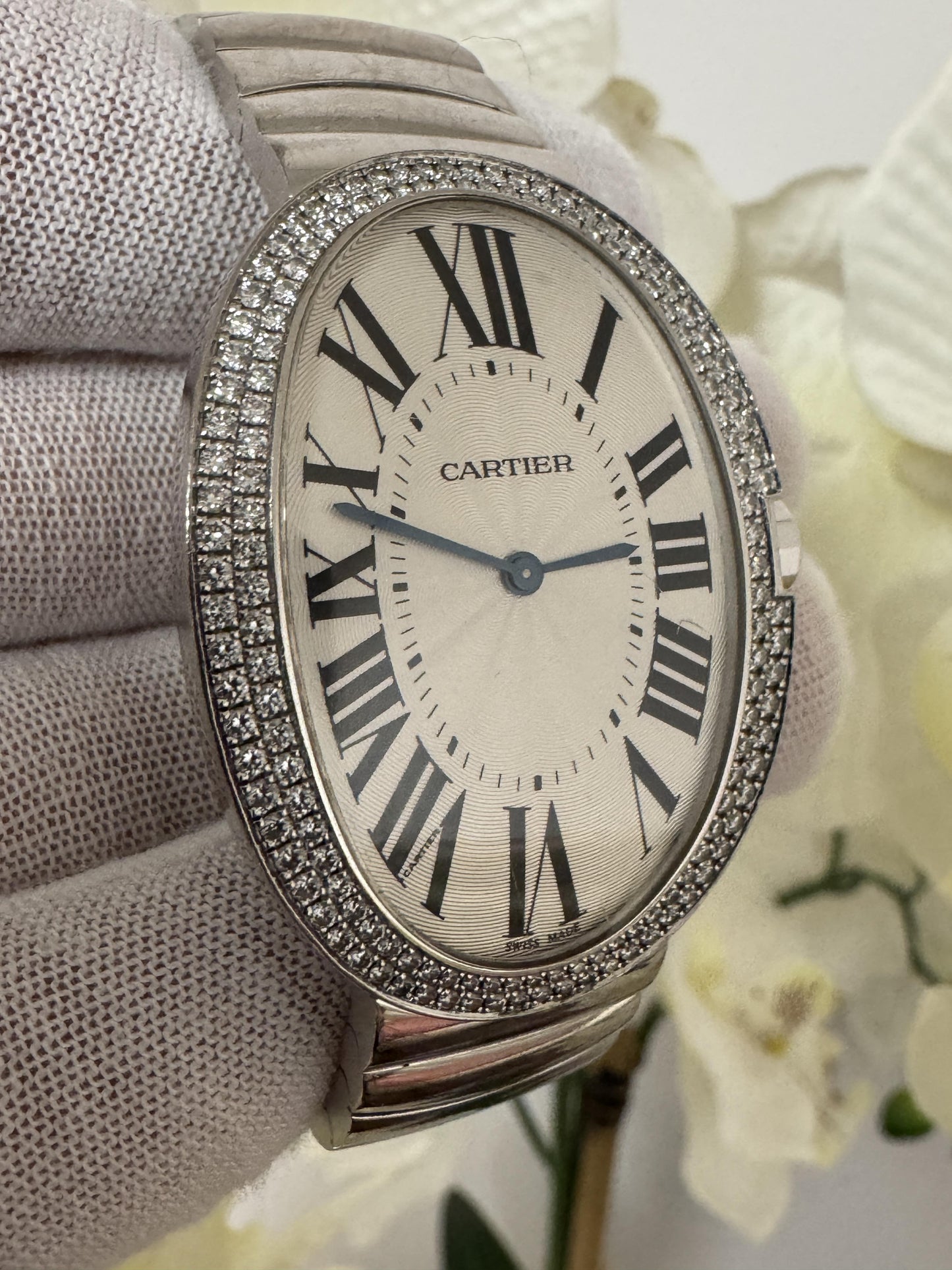 Cartier Baignoire WB520010 Large 18K White Gold Box & Papers