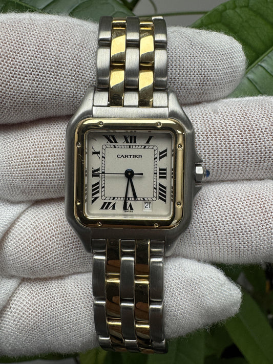 Cartier Panthere W25028B6 Midsize Two Tone Ladies Watch Box & Papers