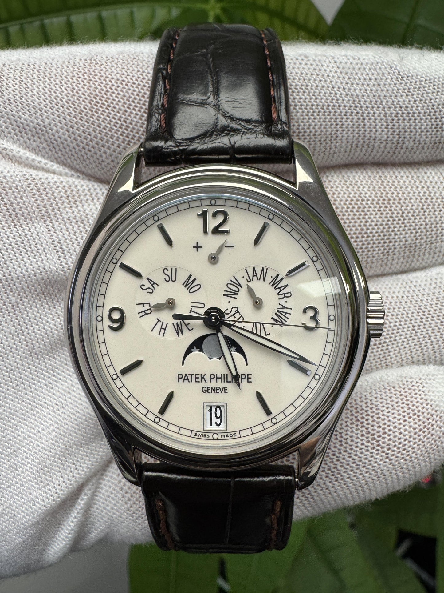 Patek Philippe Annual Calendar 5146G Cream Dial Watch & Papers