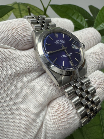 Rolex DateJust 1601 Purple custom dial Stainless Steel Vintage Watch