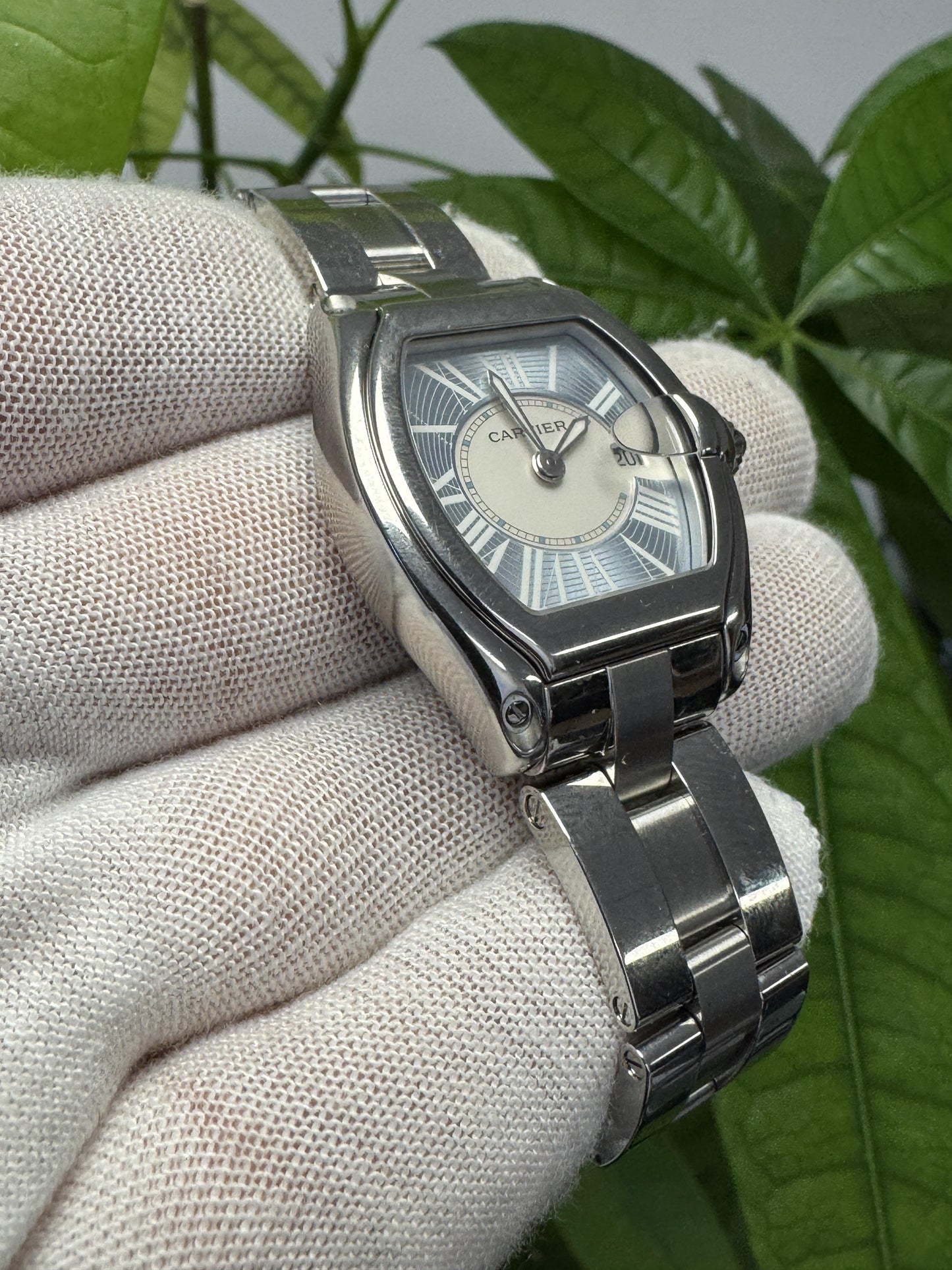 Cartier Roadster W62053V3 Stainless Steel Blue & White Dial Ladies Watch