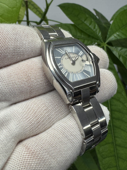 Cartier Roadster W62053V3 Stainless Steel Blue & White Dial Ladies Watch