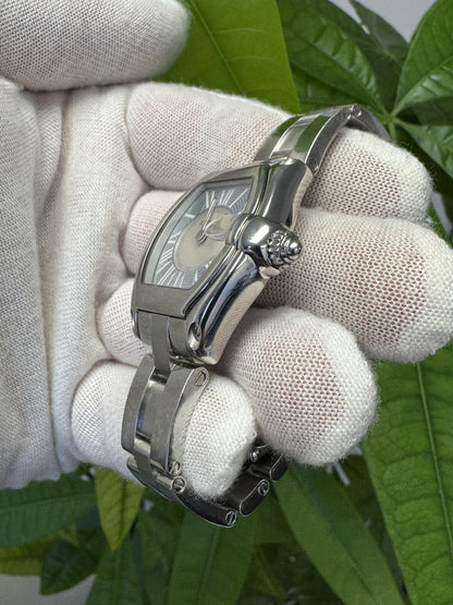 Cartier Roadster W62053V3 Stainless Steel Blue & White Dial Ladies Watch