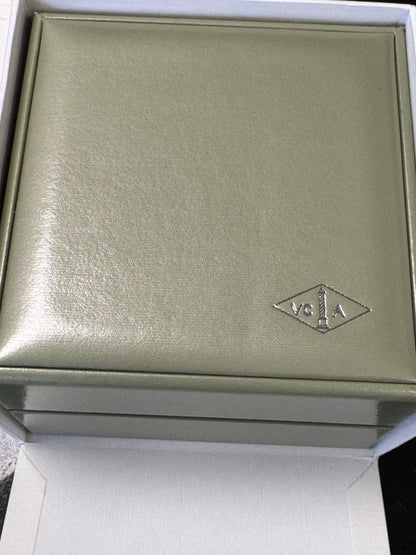 Van Cleef & Arpels 18k Rose Gold Floral Charm MOP Dial Box Papers