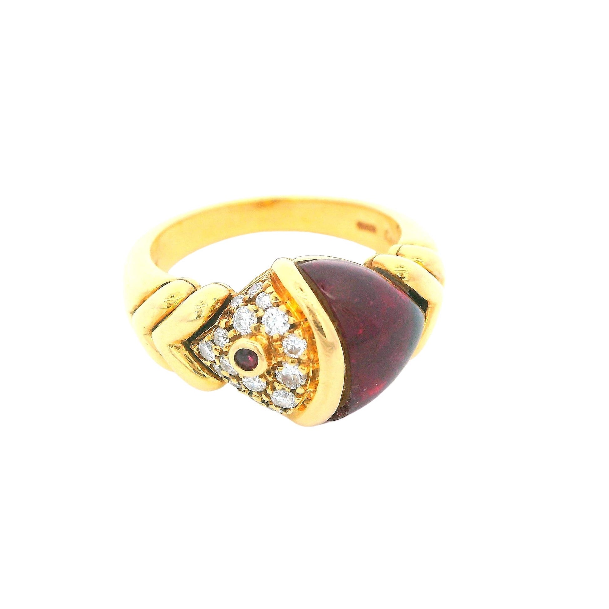 Bvlgari Fish Ring Cab Tourmaline & Diamonds