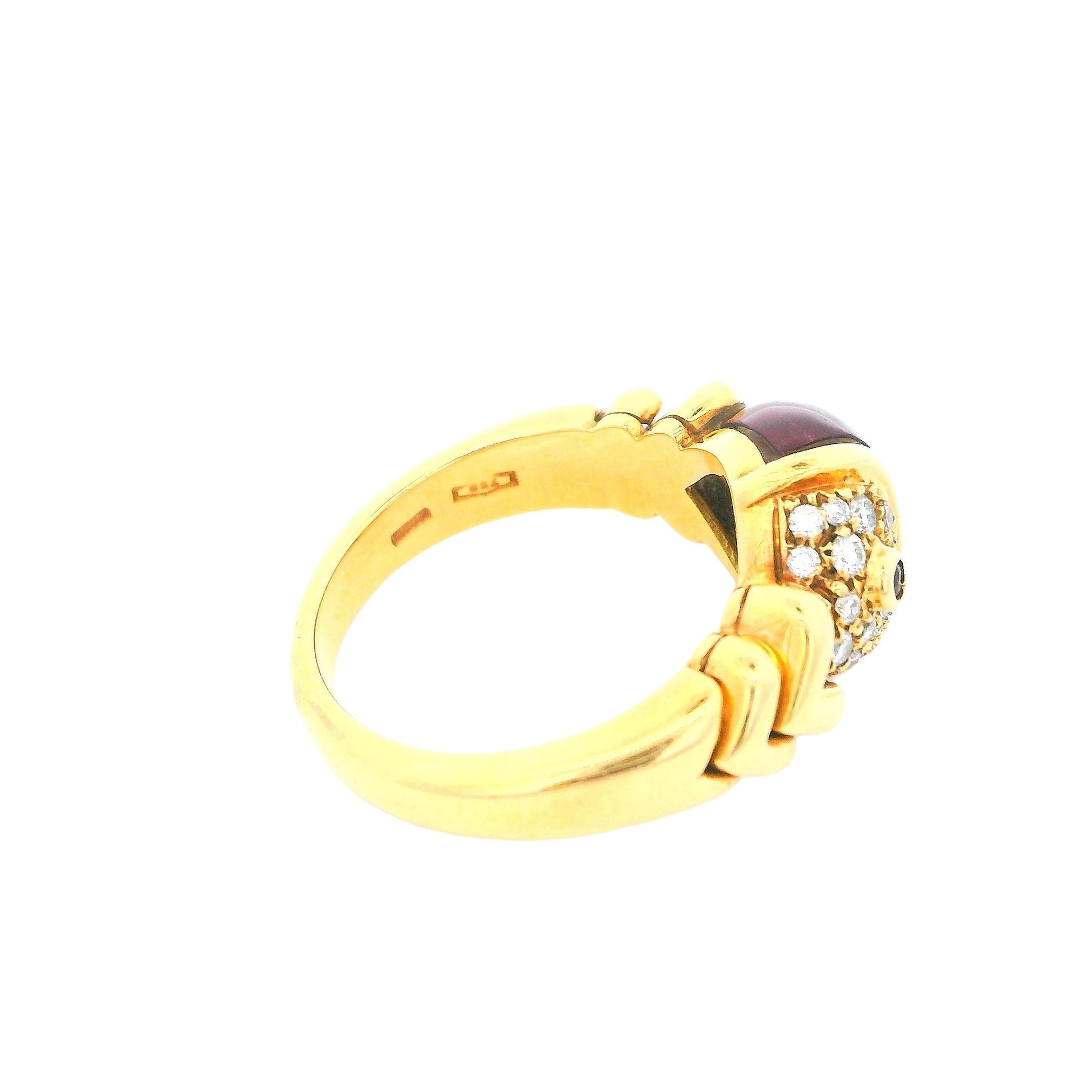Bvlgari Fish Ring Cab Tourmaline & Diamonds