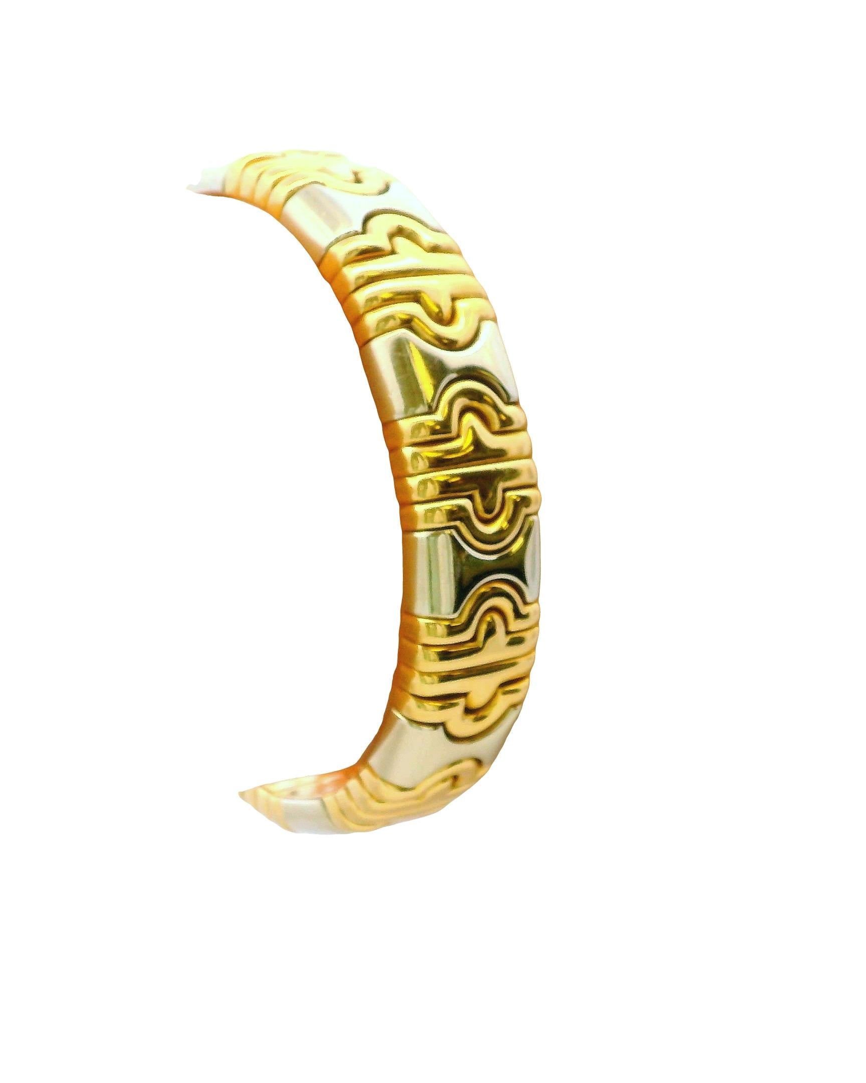 Bvlgari 18k yellow & White Gold Parentesi Cuff