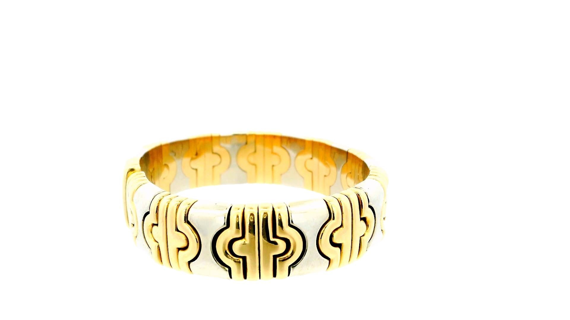 Bvlgari 18k yellow & White Gold Parentesi Cuff