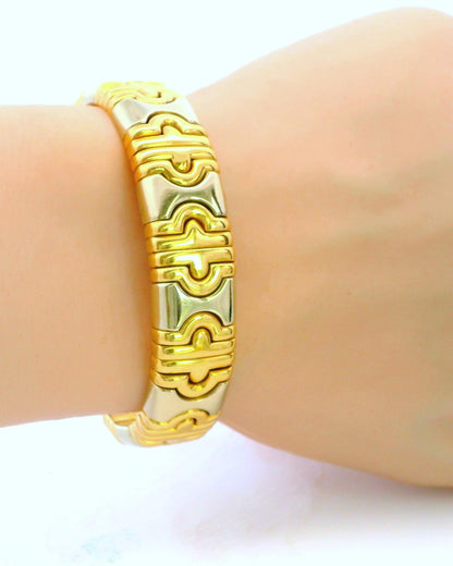 Bvlgari 18k yellow & White Gold Parentesi Cuff
