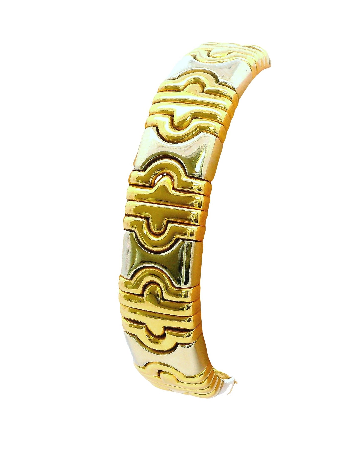 Bvlgari 18k yellow & White Gold Parentesi Cuff