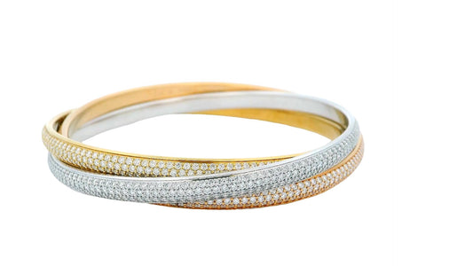Cartier Trinity Wide Pave Bangle