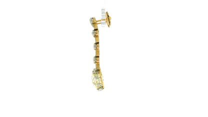 Antique Diamond Drop Earrings Platinum & 14K Gold