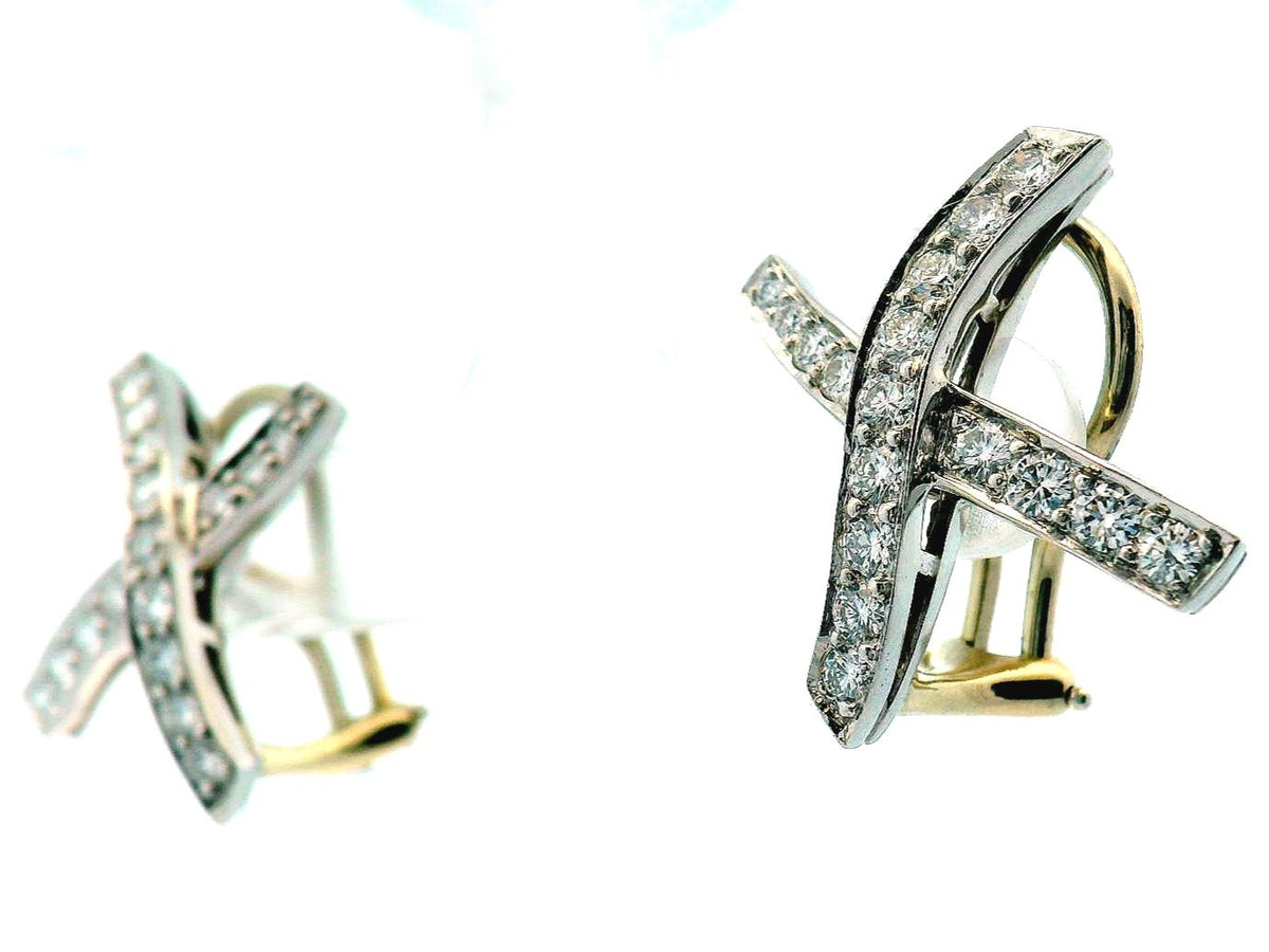 Tiffany Paloma Picasso "X" pave Earrings