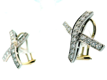 Tiffany Paloma Picasso "X" pave Earrings