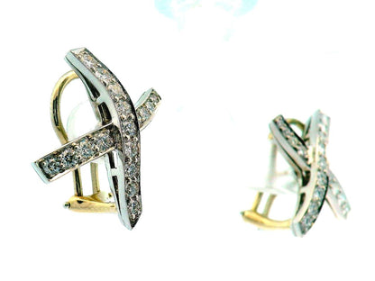 Tiffany Paloma Picasso "X" pave Earrings