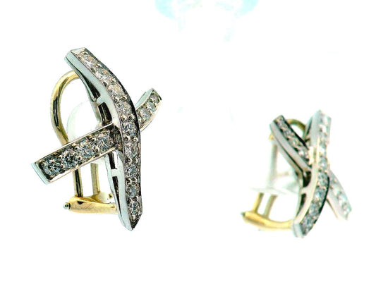 Tiffany Paloma Picasso "X" pave Earrings