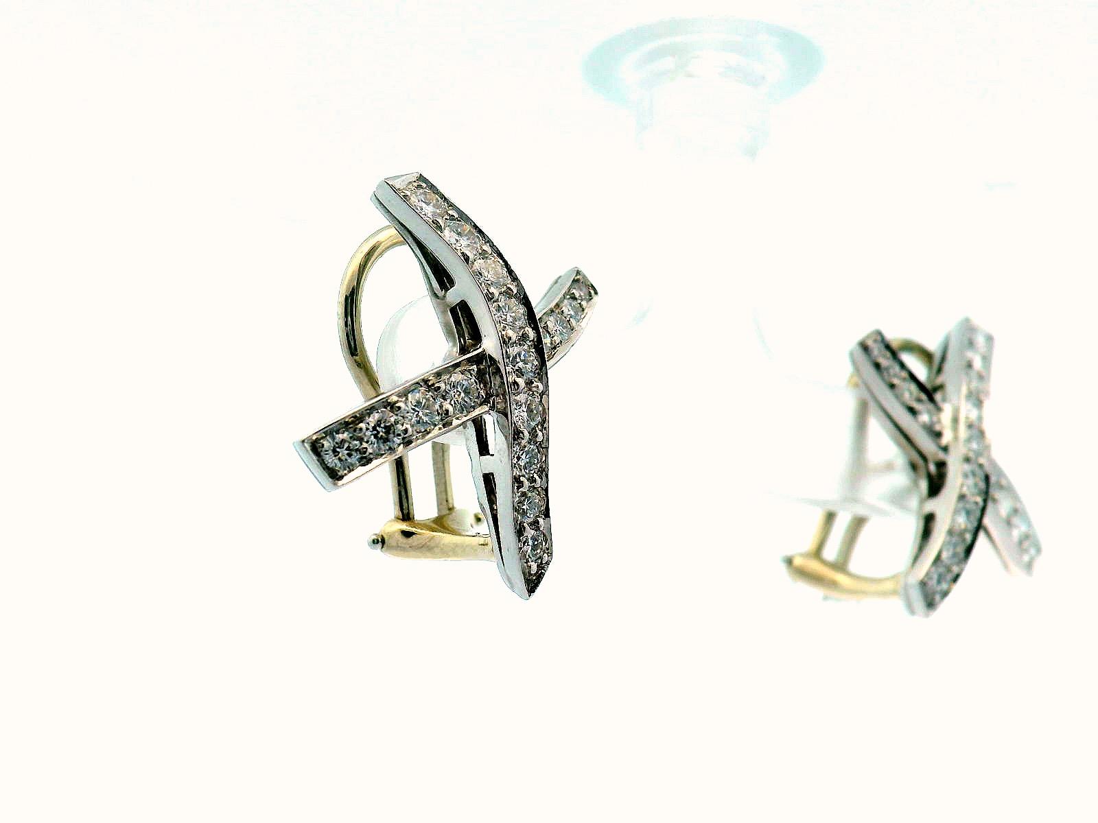 Tiffany Paloma Picasso "X" pave Earrings