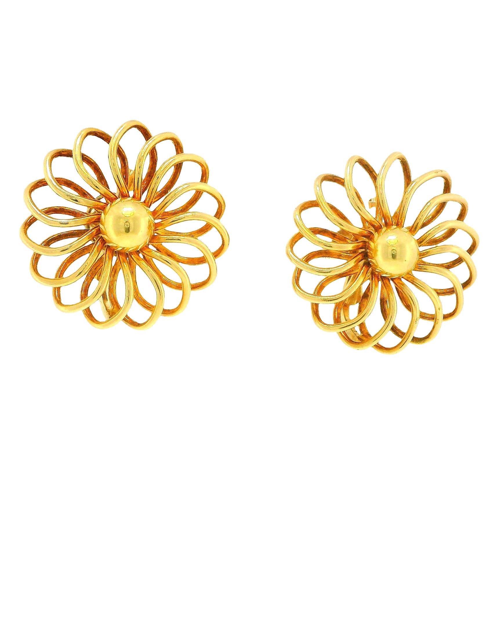 Cartier 14K Gold Pinwheel Non-Pierced Screw-Back Earrings