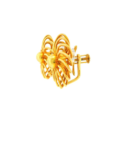 Cartier 14K Gold Pinwheel Non-Pierced Screw-Back Earrings