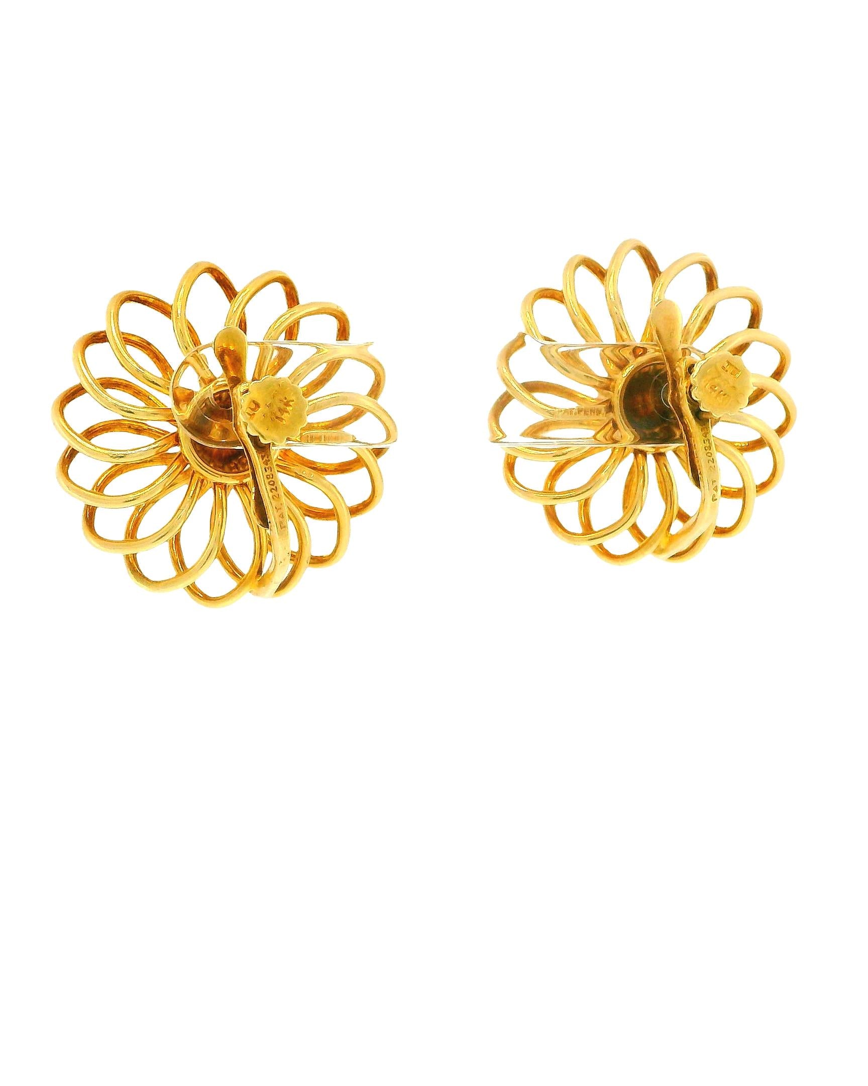 Cartier 14K Gold Pinwheel Non-Pierced Screw-Back Earrings