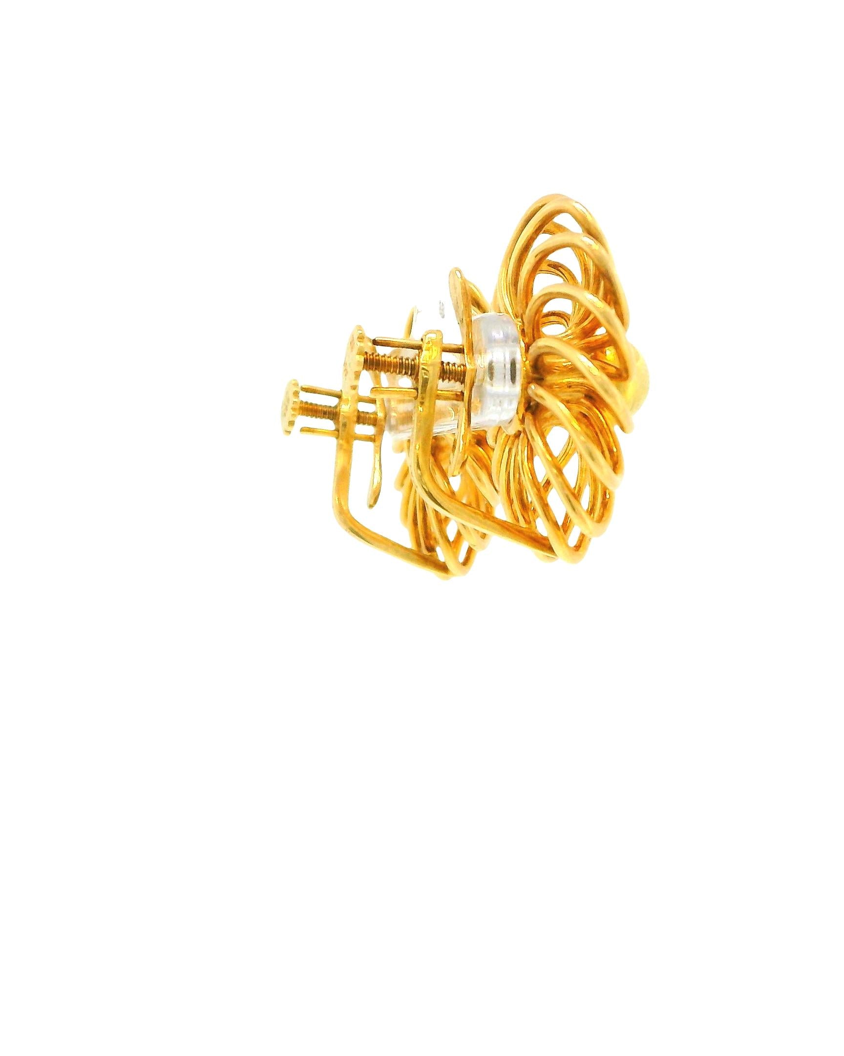 Cartier 14K Gold Pinwheel Non-Pierced Screw-Back Earrings