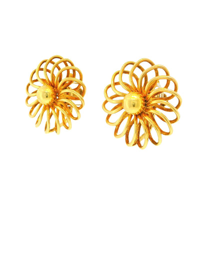 Cartier 14K Gold Pinwheel Non-Pierced Screw-Back Earrings