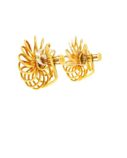 Cartier 14K Gold Pinwheel Non-Pierced Screw-Back Earrings