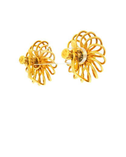 Cartier 14K Gold Pinwheel Non-Pierced Screw-Back Earrings