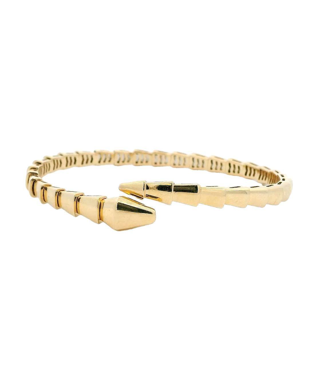 Bvlgari Serpenti Thin Bracelet 18k Yellow Gold Box & Papers 2023