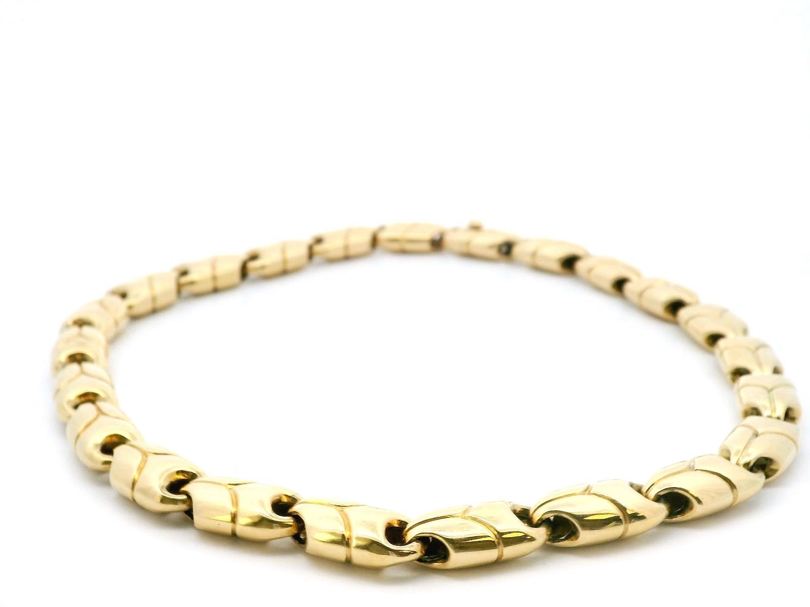 Bvlgari 18K Yellow Gold Necklace Puff Y link