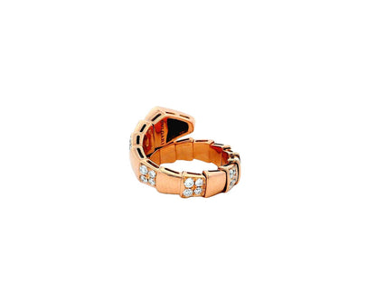 Bvlgari Serpenti Ring Onyx Top With Diamond M Size