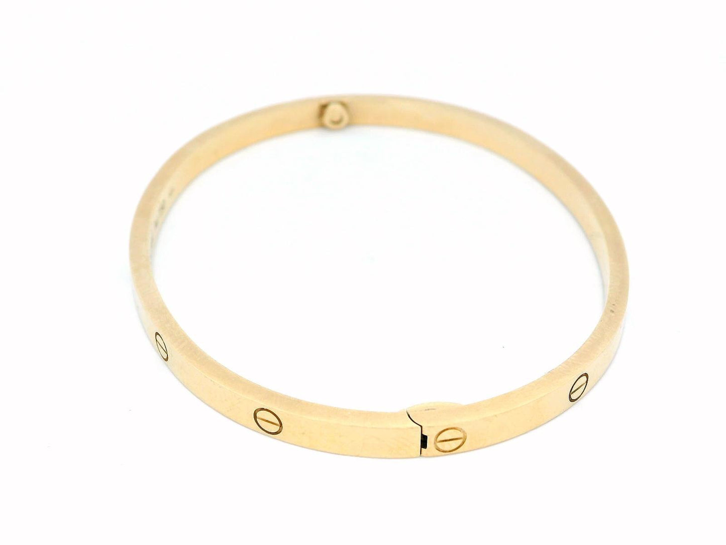 Cartier Love Thin Size 17 Yellow Gold Bracelet With Box