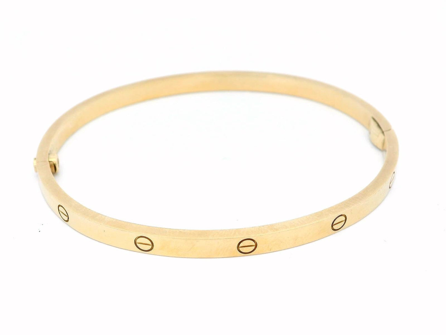 Cartier Love Thin Size 17 Yellow Gold Bracelet With Box