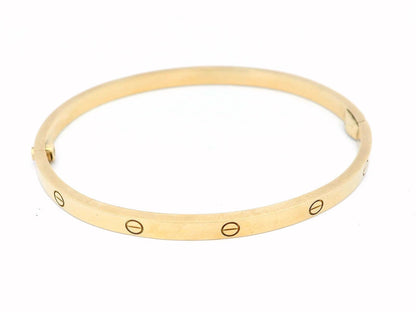 Cartier Love Thin Size 17 Yellow Gold Bracelet With Box