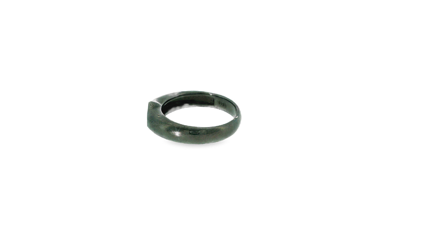 18k White Gold Anodized Diamond-shield cut Ring