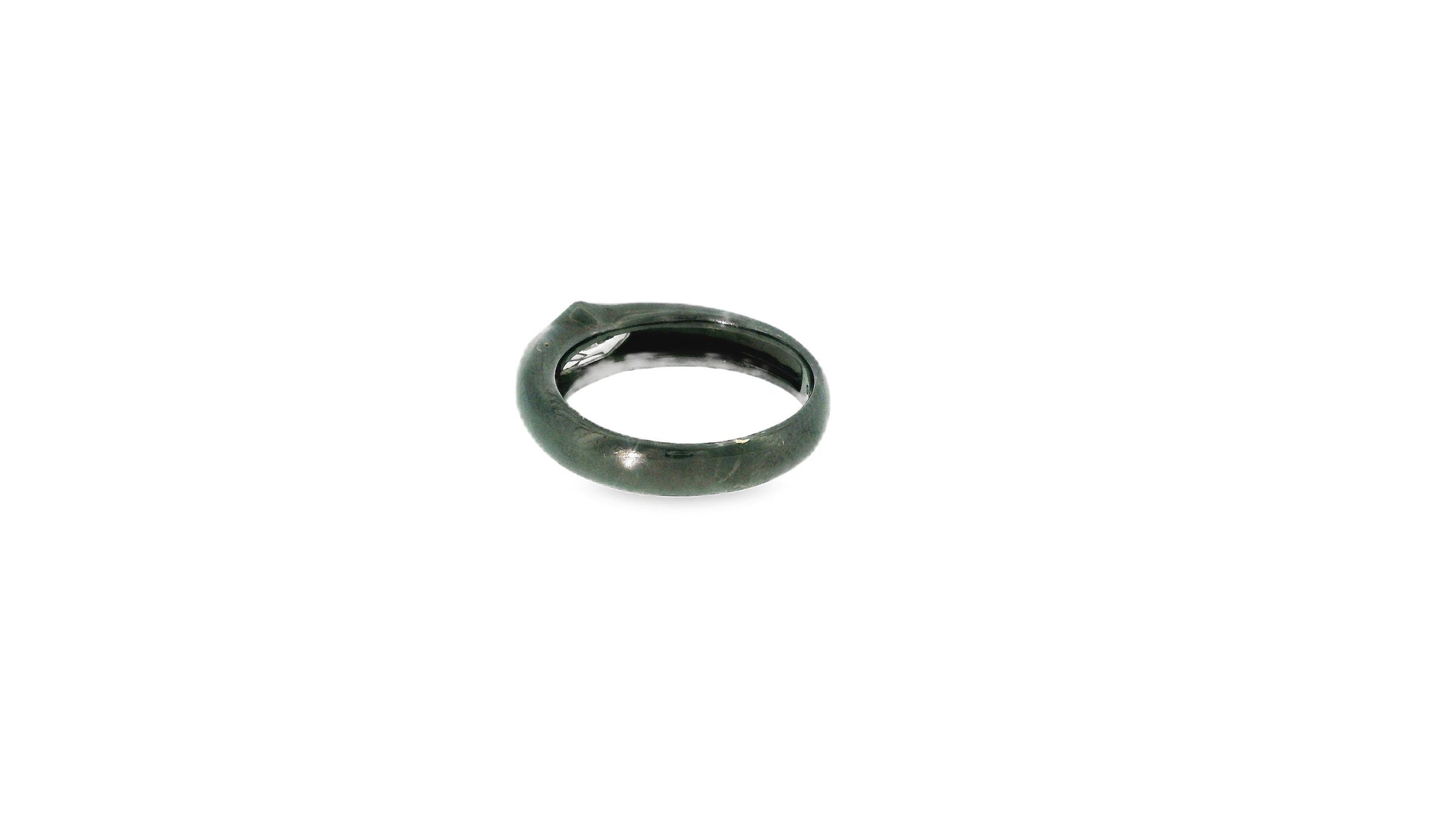 18k White Gold Anodized Diamond-shield cut Ring