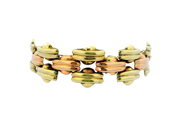 14K Yellow & Rose Gold Retro Bracelet