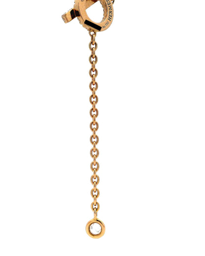 Hermes Finesse 18K Rose Gold & 18 Diamond Necklace With Box