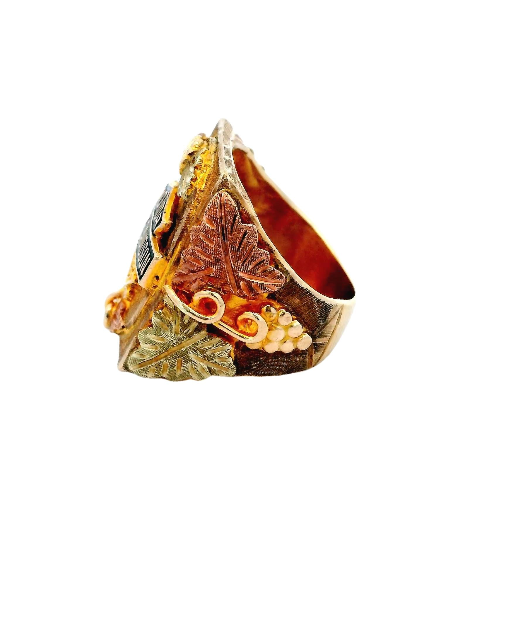 Harley Davidson 10k Multicolor Ring