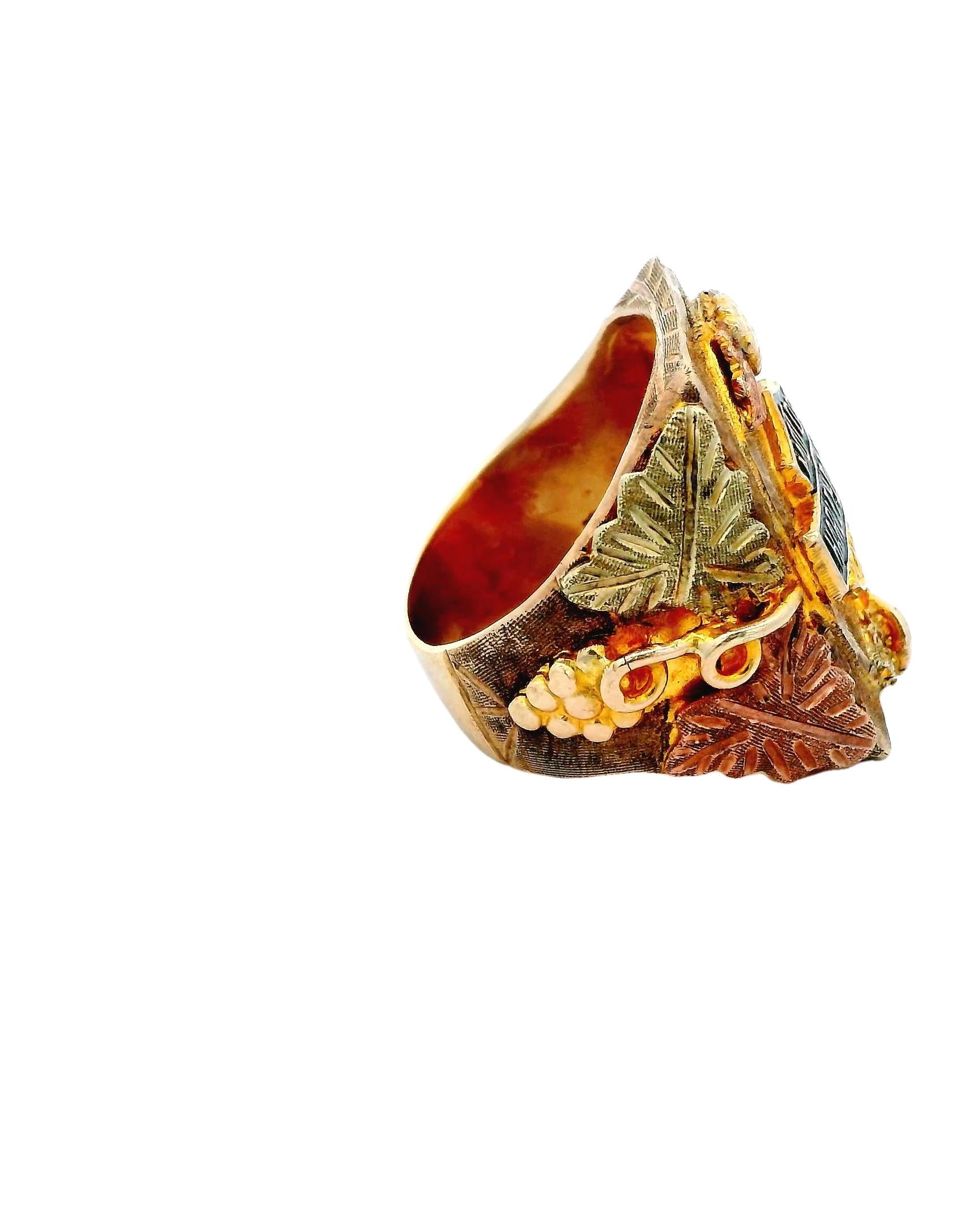 Harley Davidson 10k Multicolor Ring