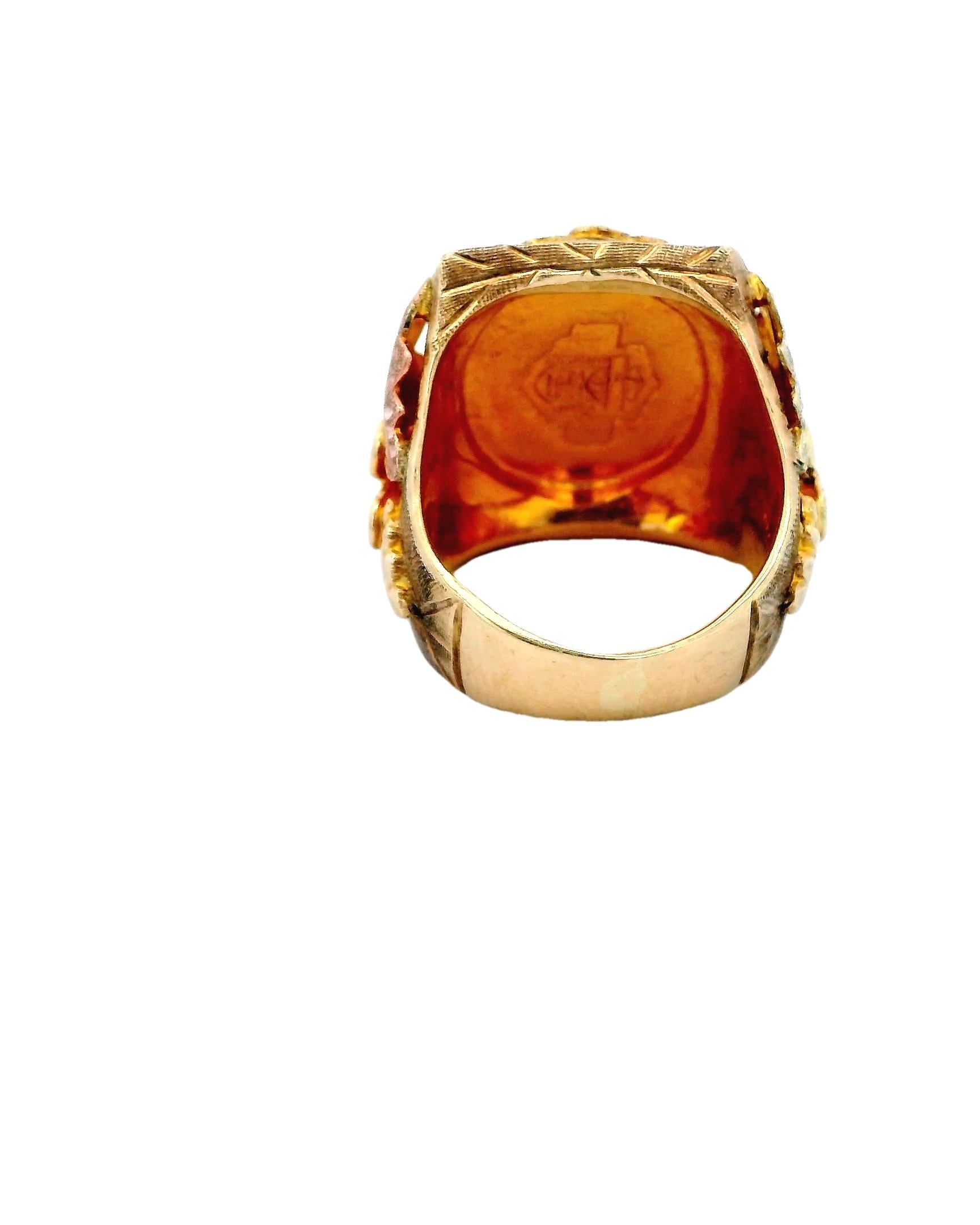 Harley Davidson 10k Multicolor Ring