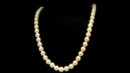 Mikimoto 18K Yellow Gold Estate Pearl Necklace