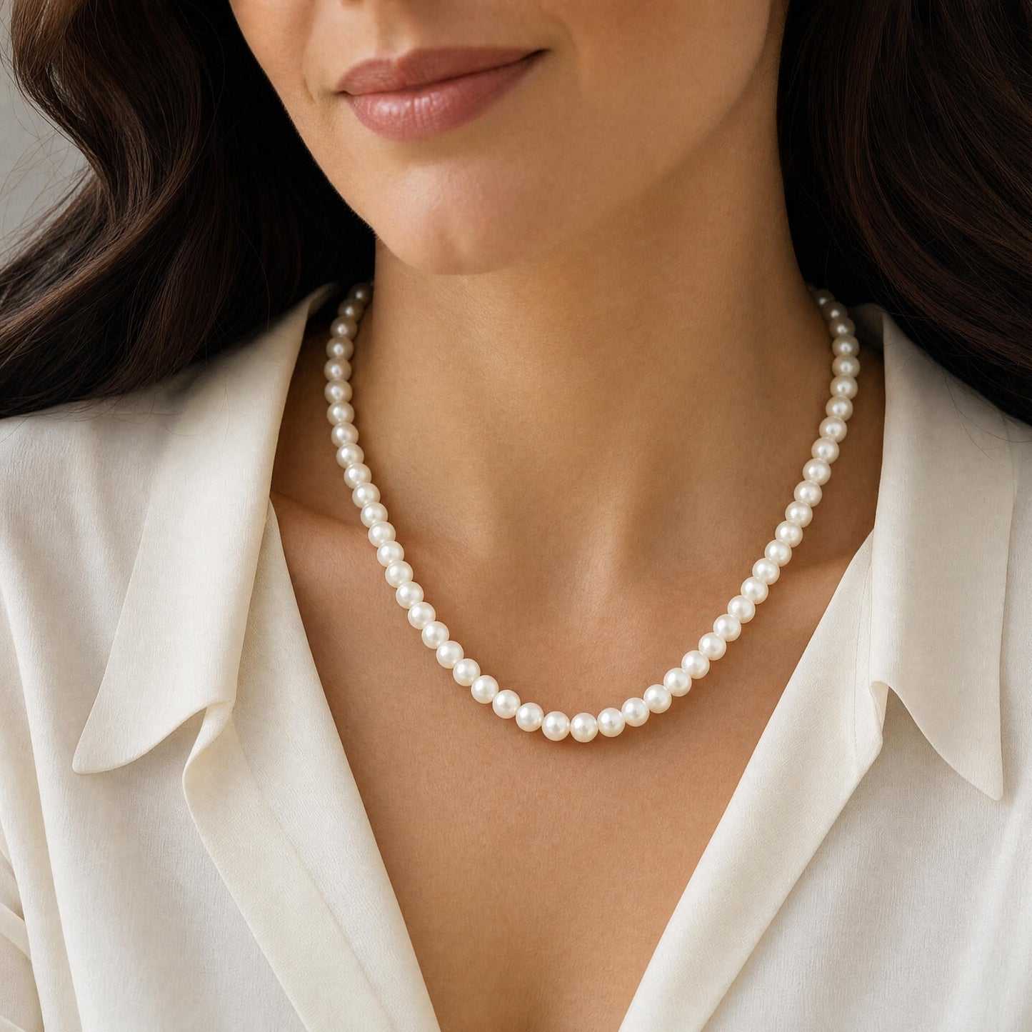 Mikimoto 18K Yellow Gold Estate Pearl Necklace
