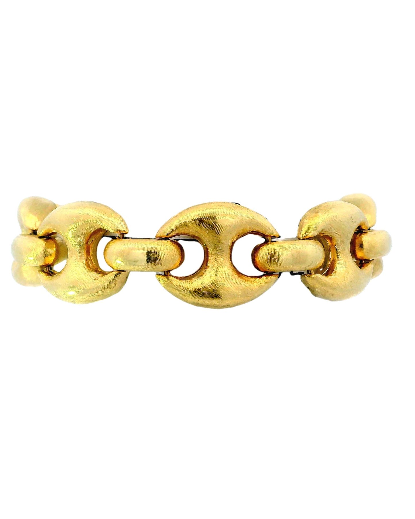 18k Yellow Gold  Florentined Gucci Style Link Bracelet