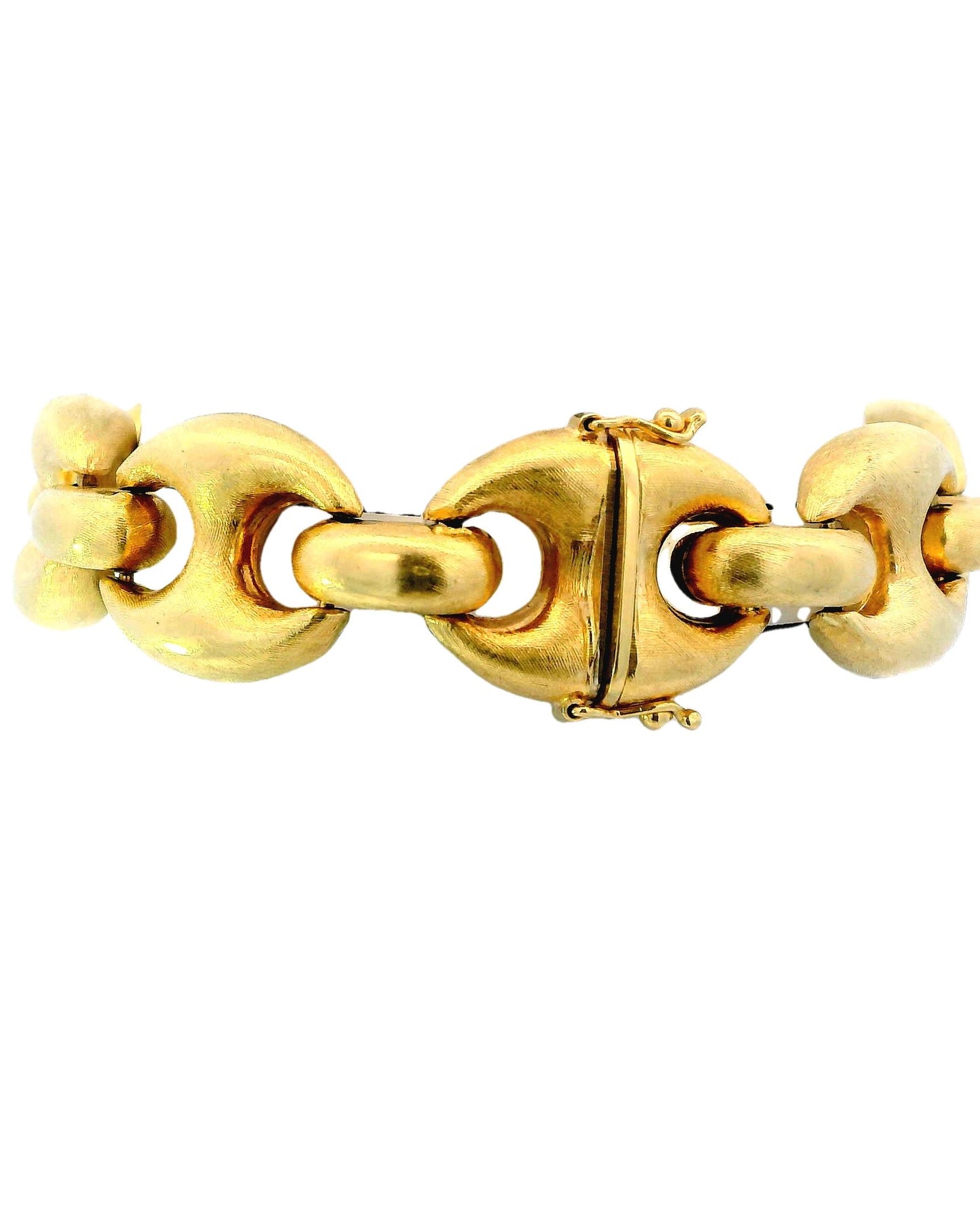 18k Yellow Gold  Florentined Gucci Style Link Bracelet